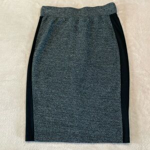 Marine Layer Pull on Gray with‎ Black Stripe Knit Pencil Skirt size Small